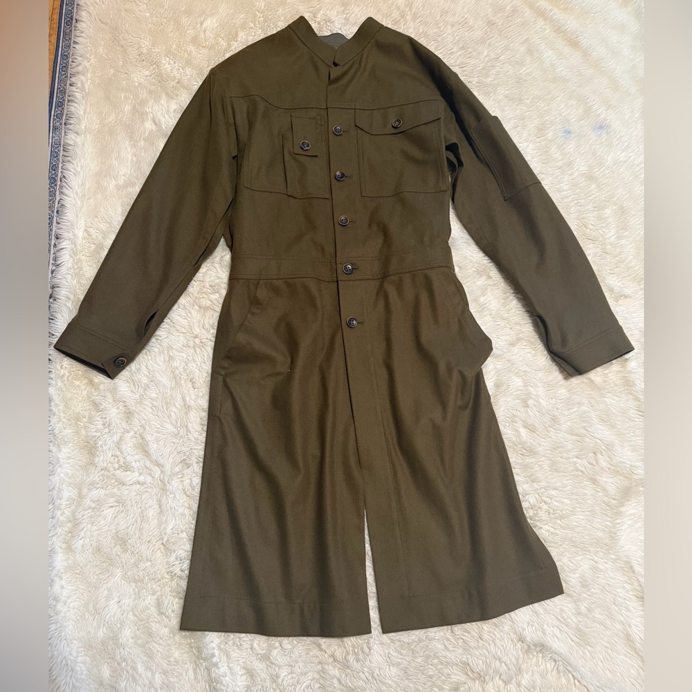 Vivienne Westwood by Andreas Kronthaler Diplomat Long Jacket in Olive Green - 6 - Picture 3 of 11